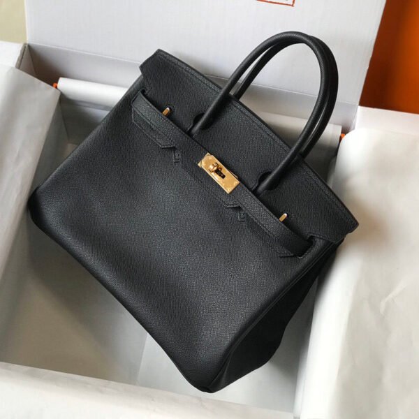Replica Hermes Birkin Designer Tote Bag Epsom Leather 28353 Black